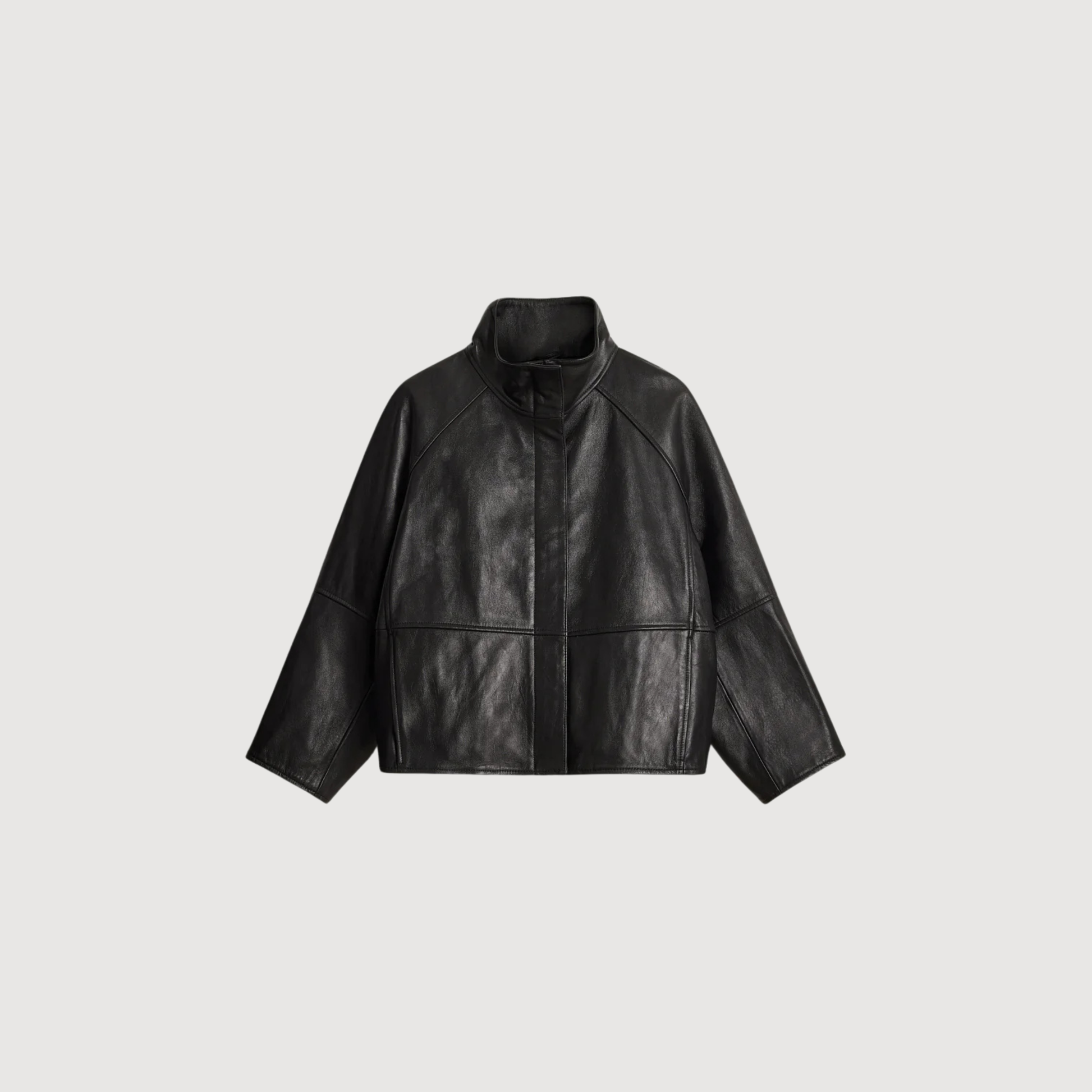 SOEUR - Gamma veste en cuir souple noir