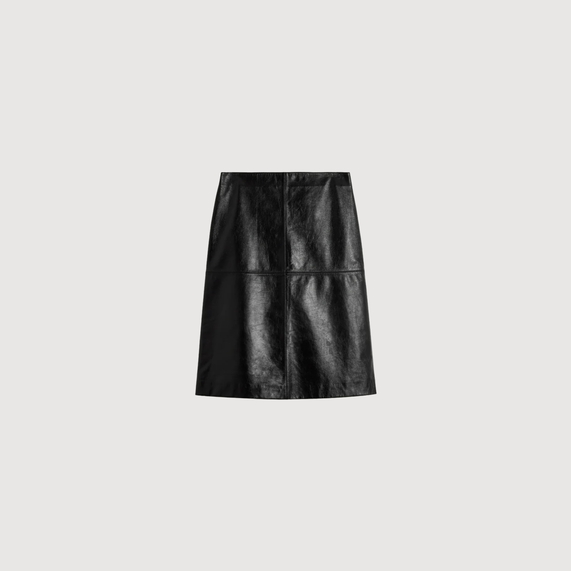 SOEUR - Gwen jupe en cuir souple noir