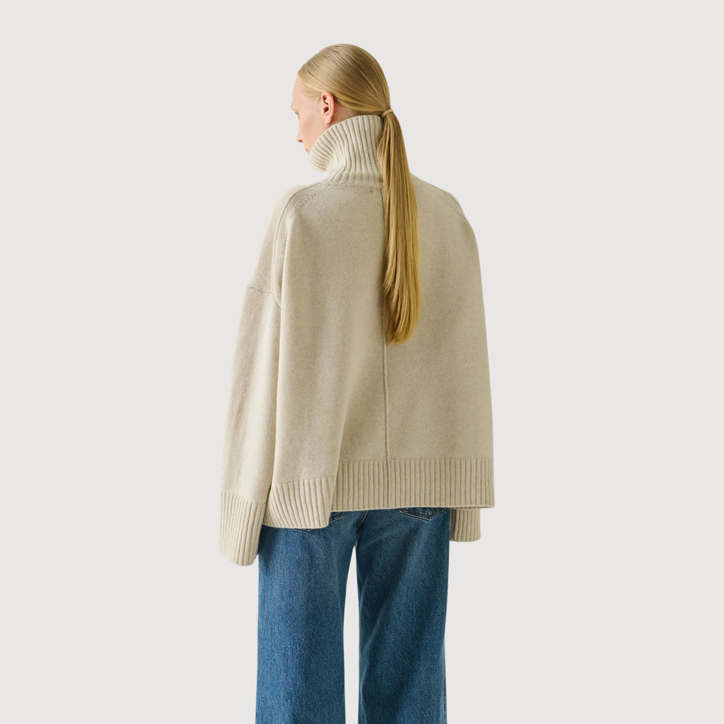 SOEUR - William pull oversize en laine mérinos Ecru chiné