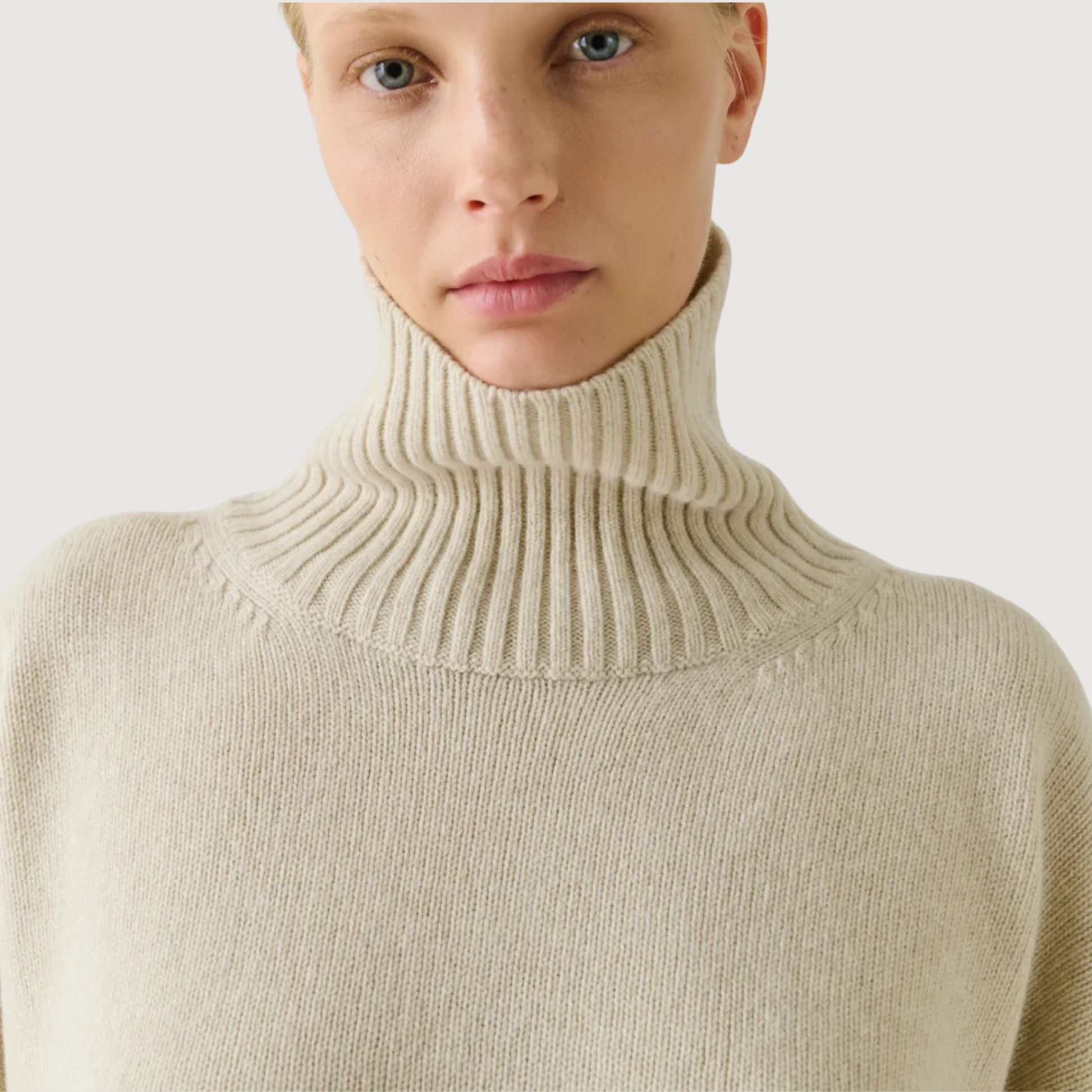 SOEUR - William pull oversize en laine mérinos Ecru chiné
