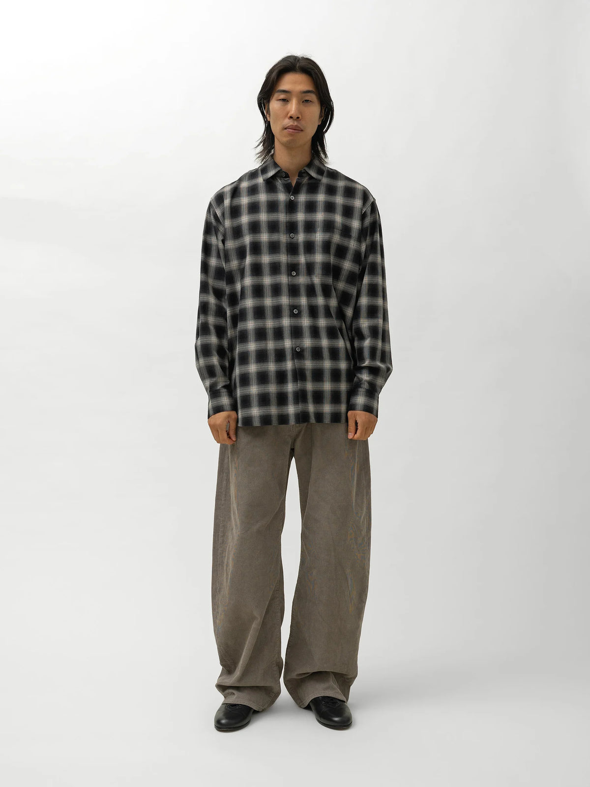 SSSTEIN - Vintage corduroy round pants taupe