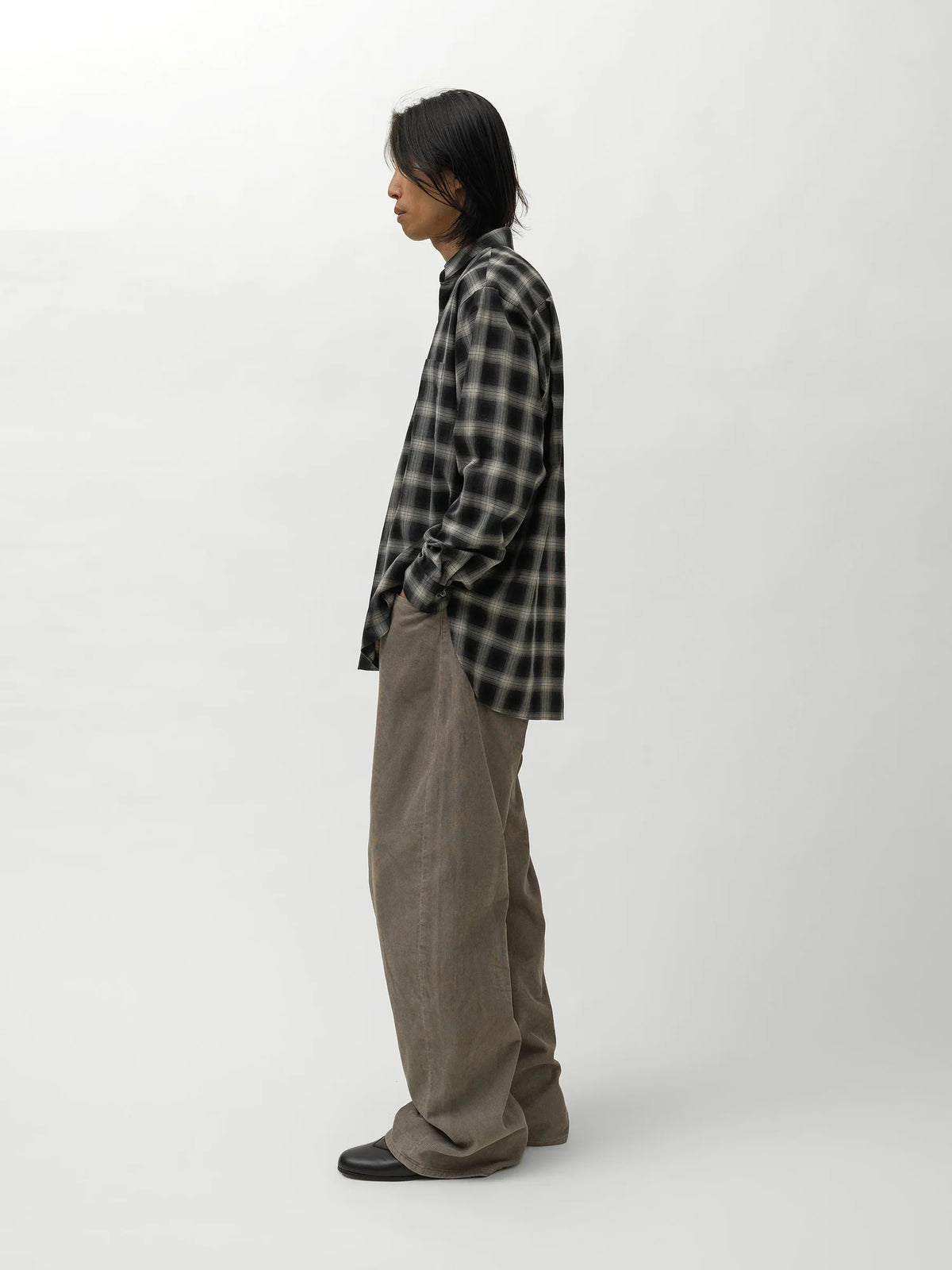 SSSTEIN - Vintage corduroy round pants taupe