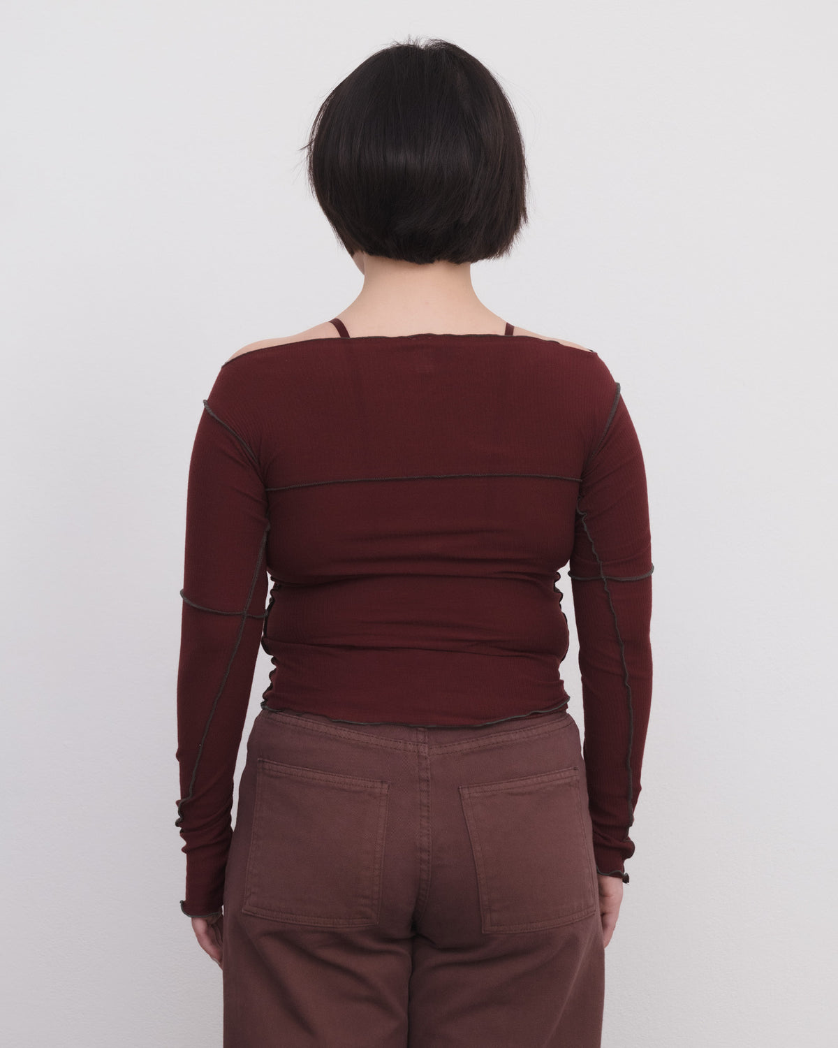 BASERANGE - Cinder longsleeve T Nara red