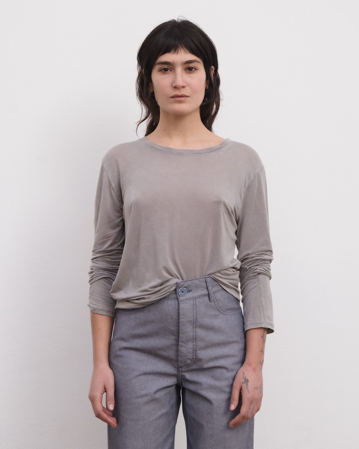 BASERANGE - Longsleeve Gilda Grey