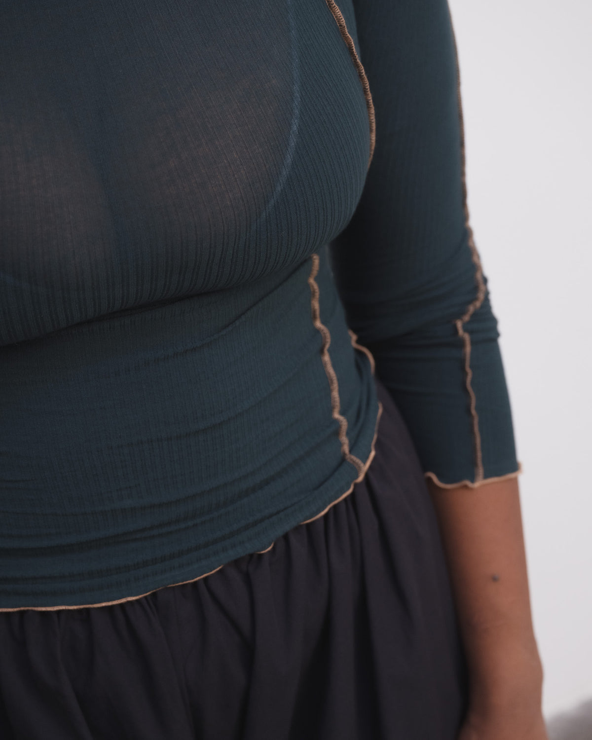 BASERANGE - Omato Turtleneck Hirsu green