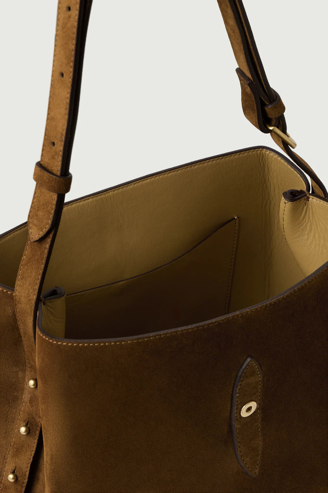 SOEUR - Sac bello en croute de cuir caramel